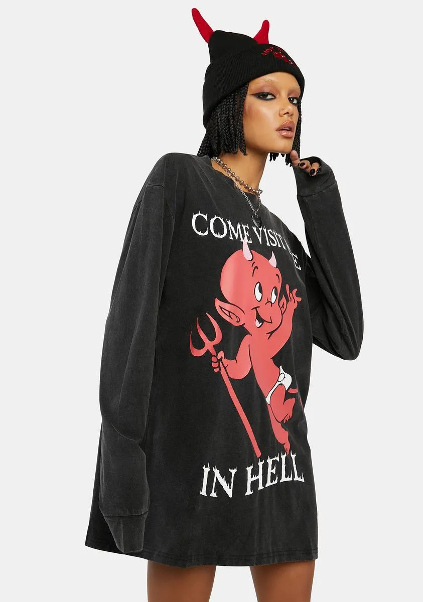 Devil's Day Off Oversized Tee sold by Dolls Kill product image thumbnail 2