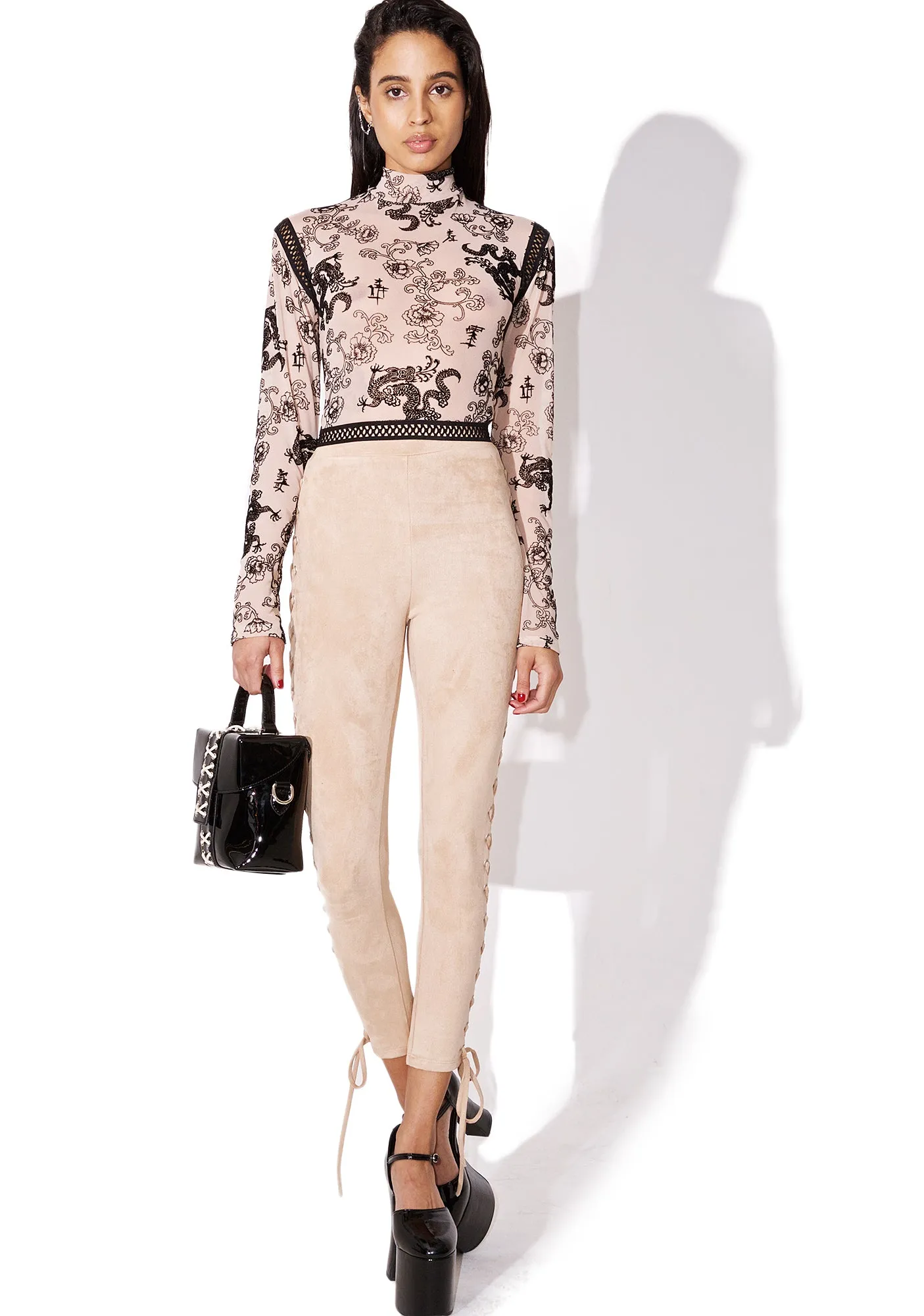 Nude Un-Tie Me Corset Leggings sold by Dolls Kill product image thumbnail 4