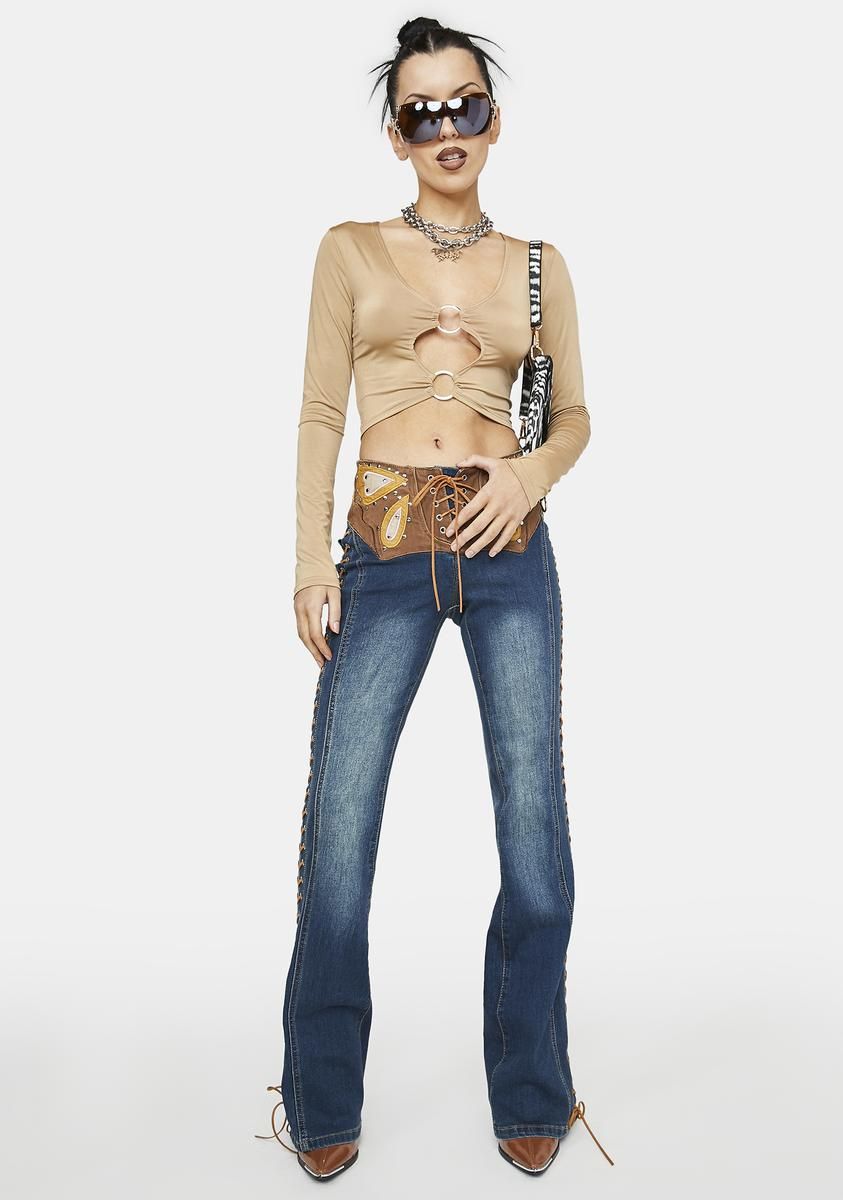 Natural Gift Of A Friend Long Sleeve Crop Top sold by Dolls Kill product image thumbnail 3