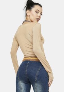 Natural Gift Of A Friend Long Sleeve Crop Top sold by Dolls Kill