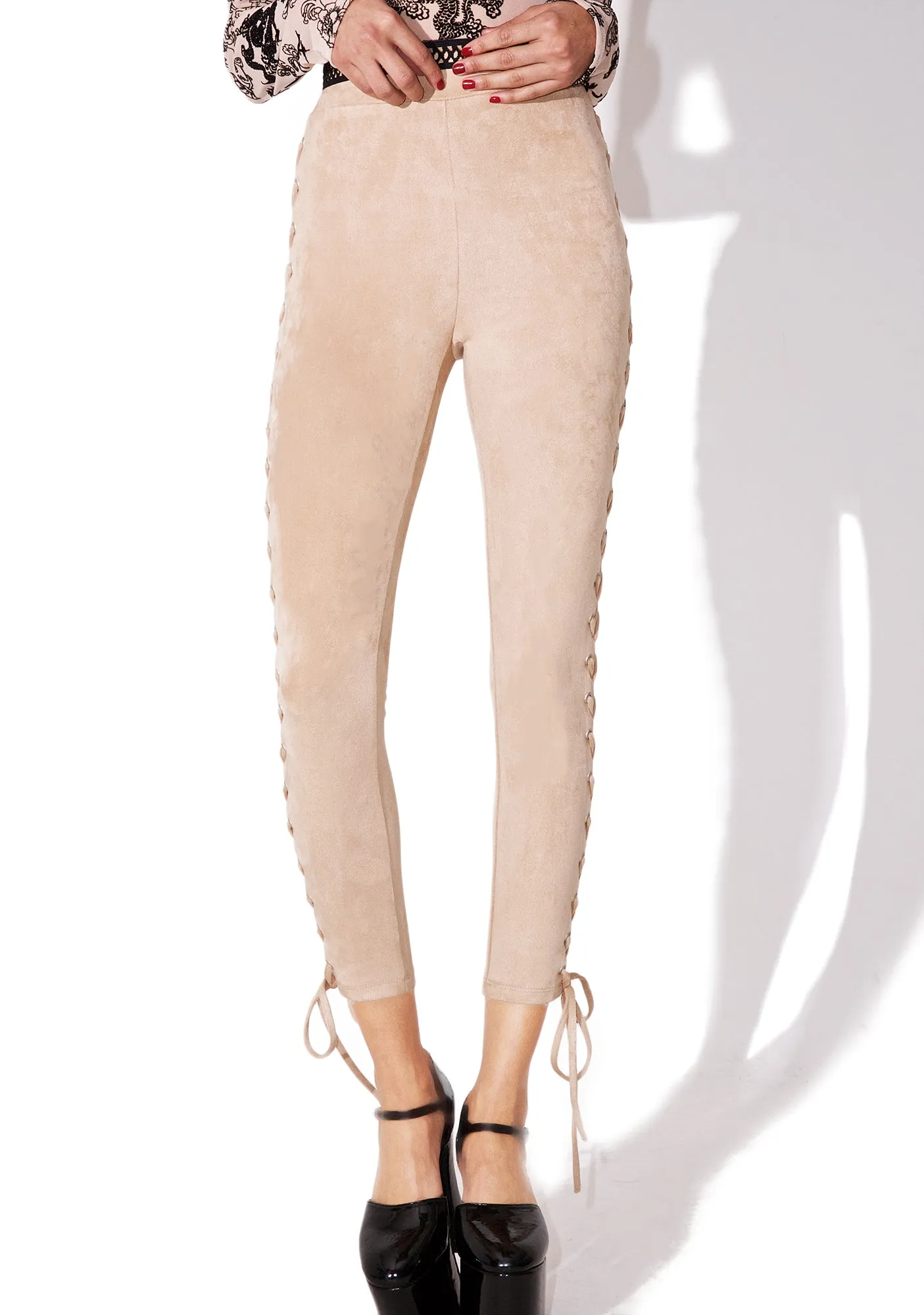 Nude Un-Tie Me Corset Leggings sold by Dolls Kill product image thumbnail 3