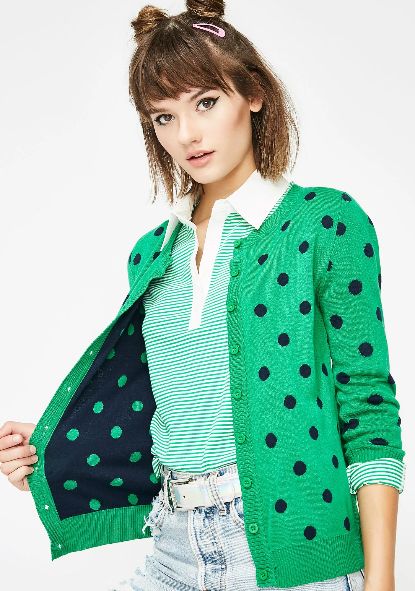 Come Around Polka Dot Cardigan sold by Dolls Kill product image thumbnail 2
