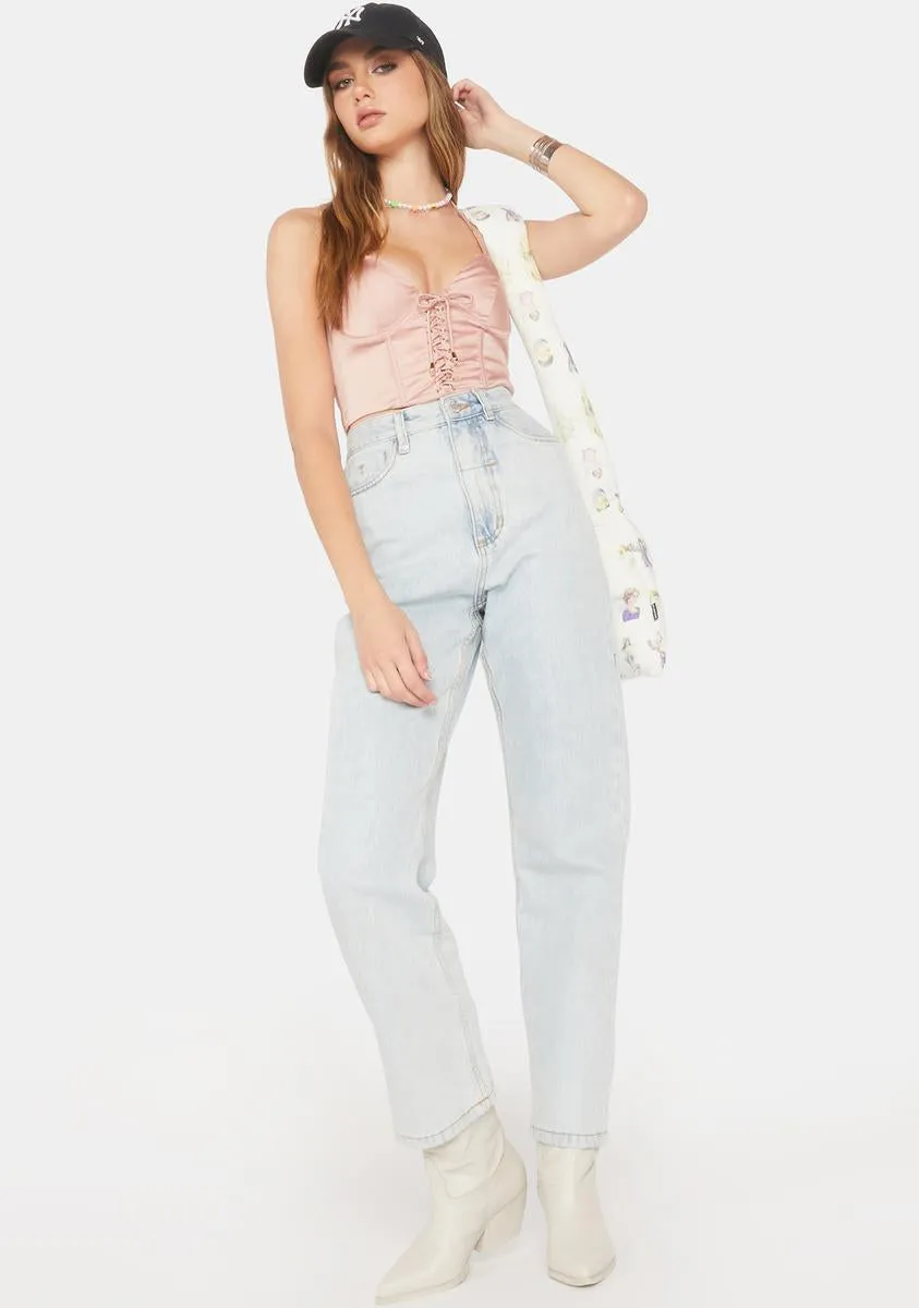 Blush I'm In Your Area Bustier Top sold by Dolls Kill product image thumbnail 3