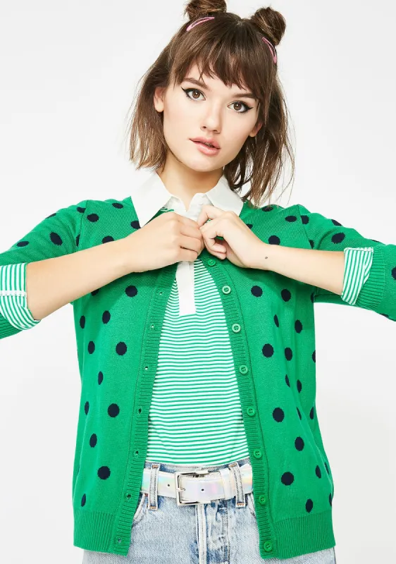 Come Around Polka Dot Cardigan sold by Dolls Kill