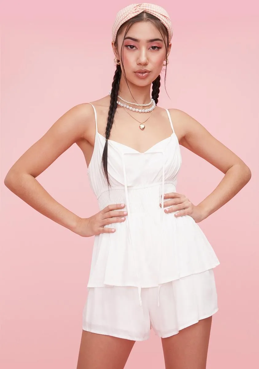 Peace & Quiet Smocked Romper sold by Dolls Kill