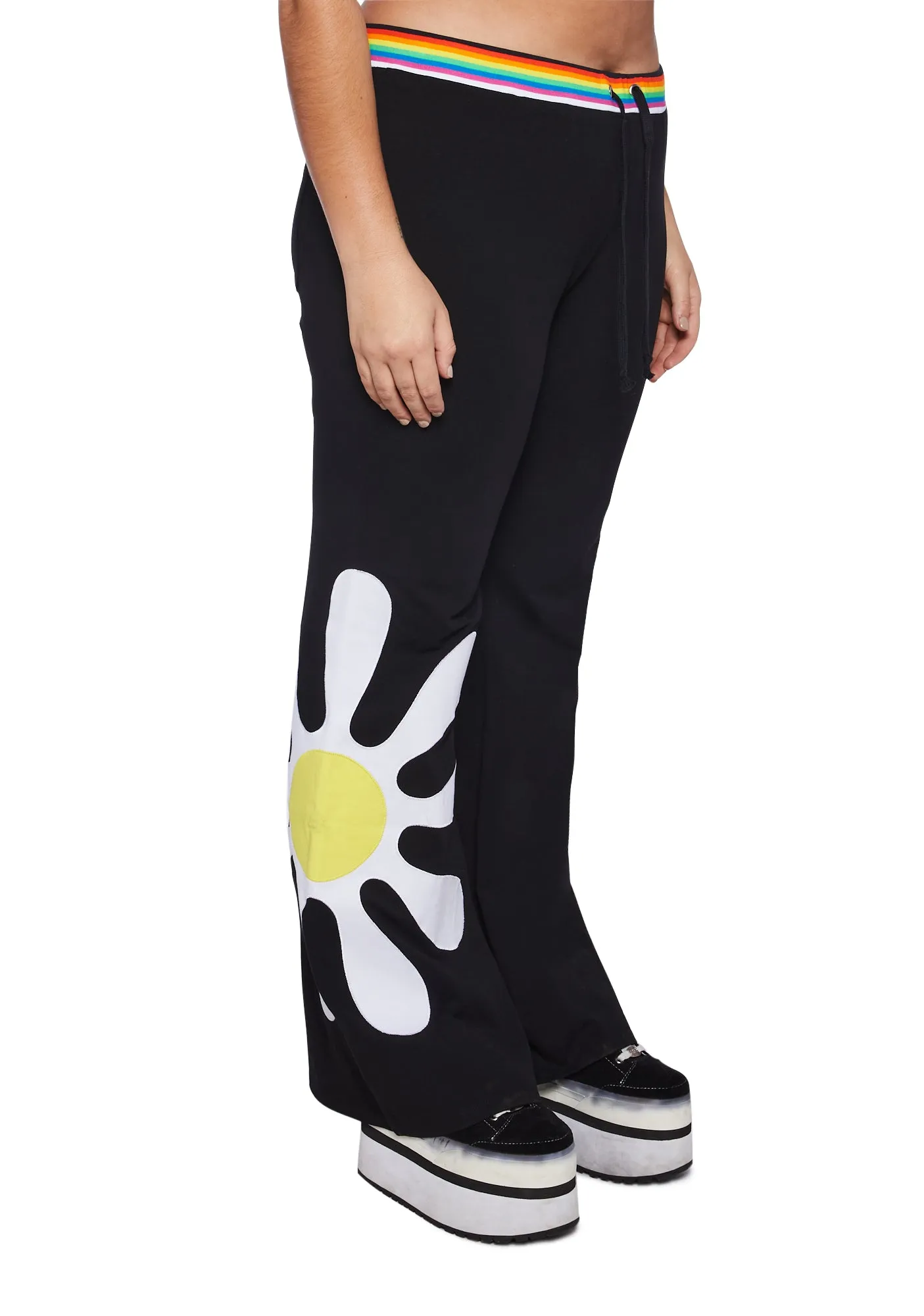 Plus Dazzle Blossom Thermal Flare Pants sold by Dolls Kill product image thumbnail 3