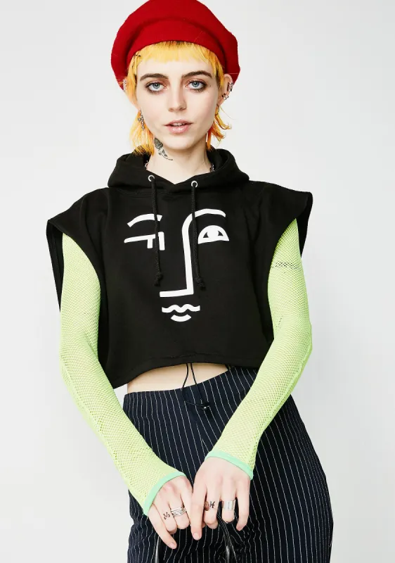 Logo Crop Hoodie sold by Dolls Kill