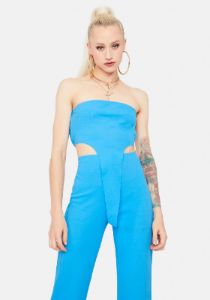 Azure Hittin' Goals Crop Top & Flares Set sold by Dolls Kill