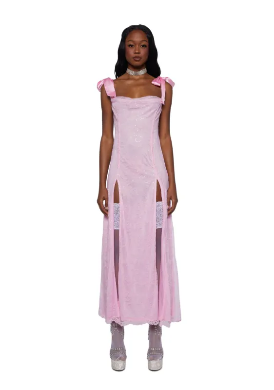 High Rise Allure Maxi Dress - Pink sold by Dolls Kill
