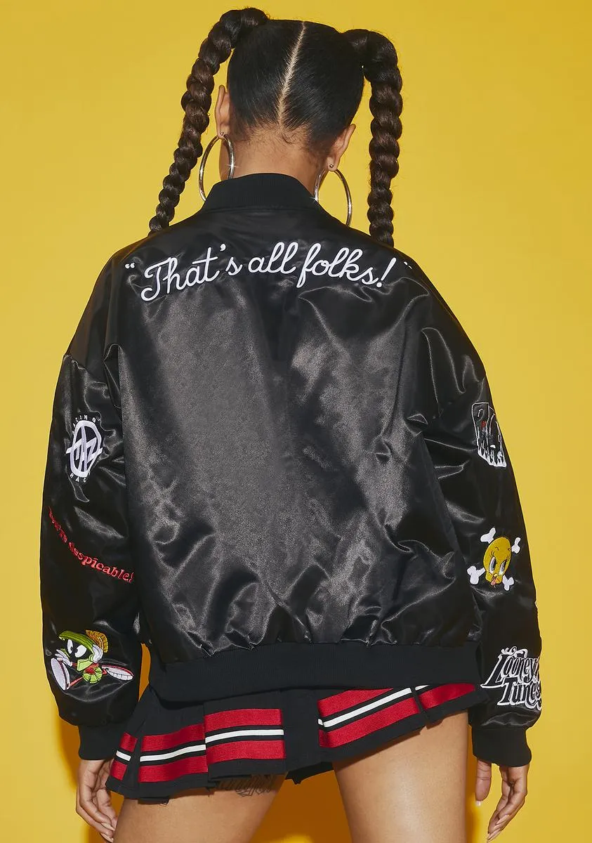 Tooning In Patched Bomber Jacket sold by Dolls Kill product image thumbnail 4