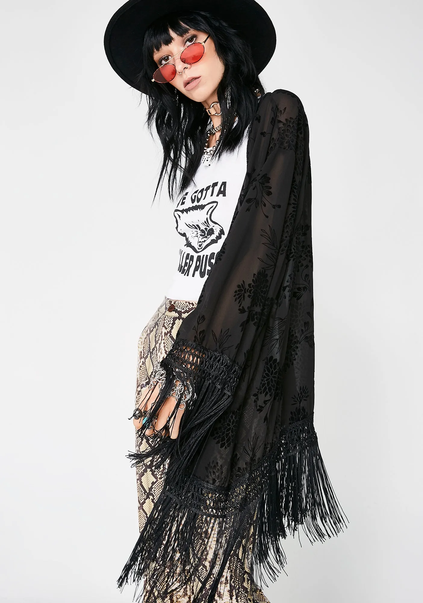 Festie Fever Sheer Kimono sold by Dolls Kill product image thumbnail 2