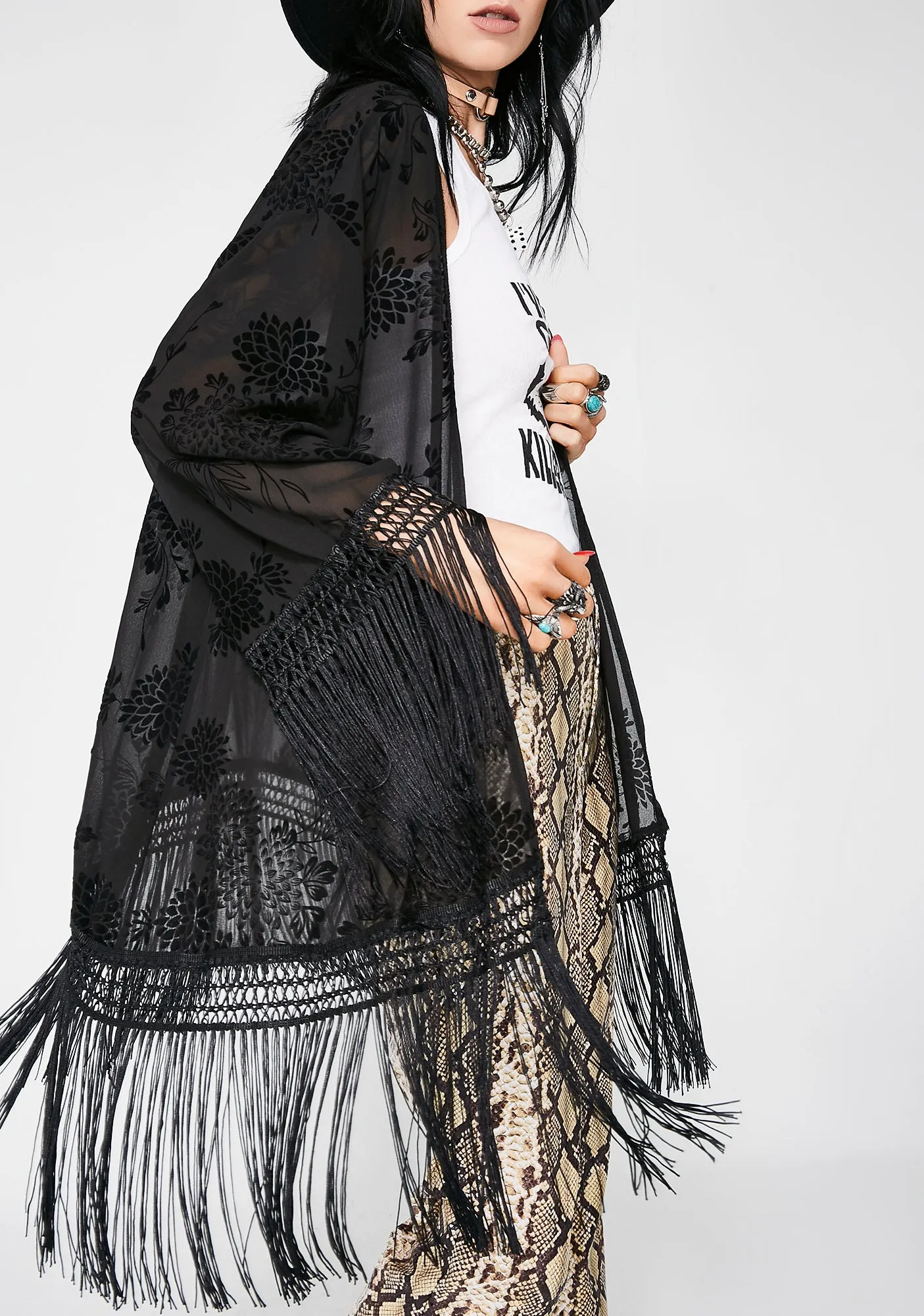 Festie Fever Sheer Kimono sold by Dolls Kill product image thumbnail 3