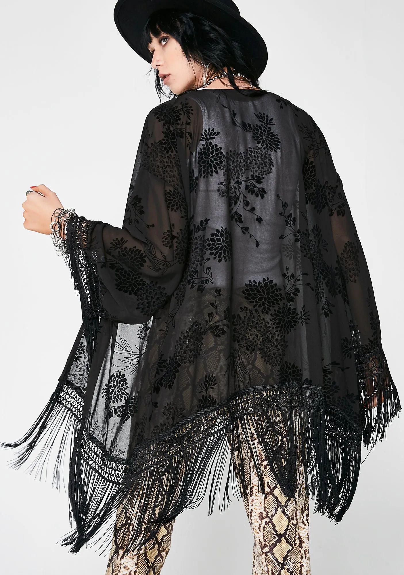 Festie Fever Sheer Kimono sold by Dolls Kill product image thumbnail 4