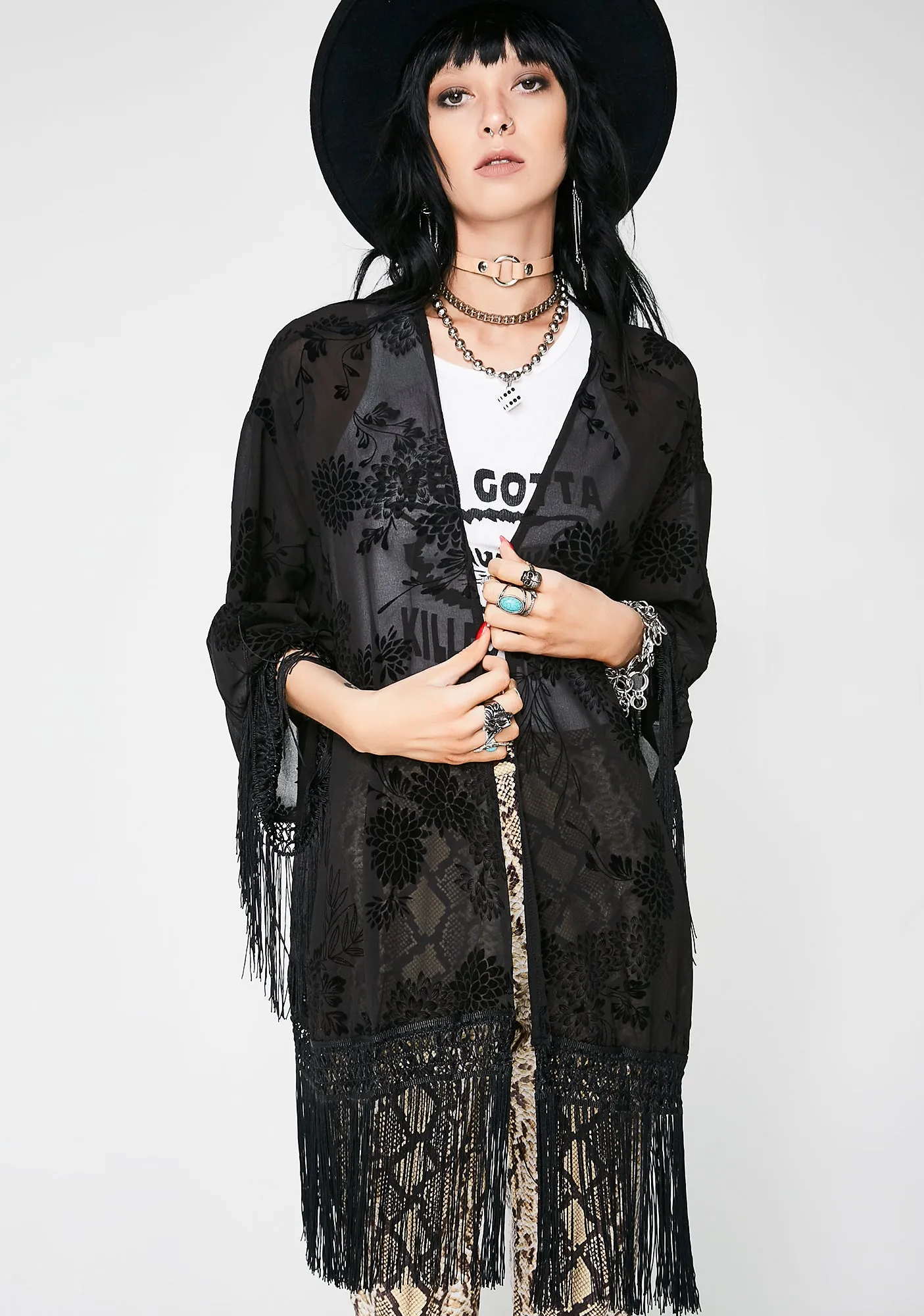 Festie Fever Sheer Kimono sold by Dolls Kill