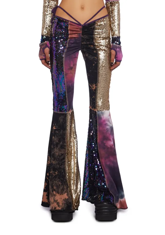 Clear Curiosity Flare Pants sold by Dolls Kill