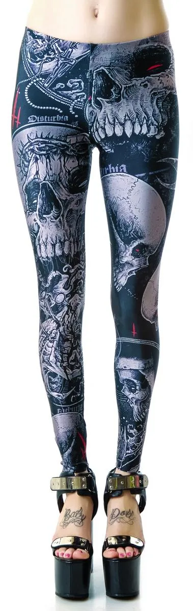 Skull Leggings sold by Dolls Kill