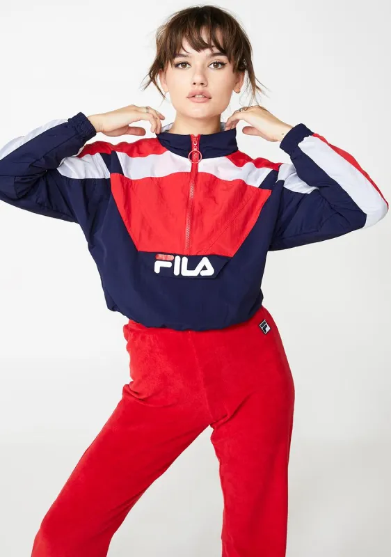 Conchita Half Zip Windbreaker Jacket sold by Dolls Kill