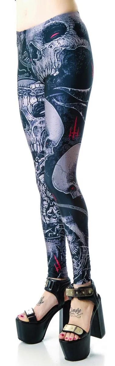 Skull Leggings sold by Dolls Kill product image thumbnail 3