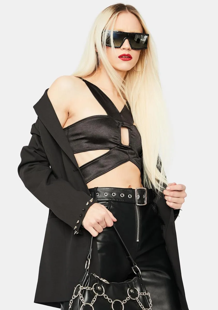 Dark Bloom Cutout Crop Top sold by Dolls Kill product image thumbnail 2