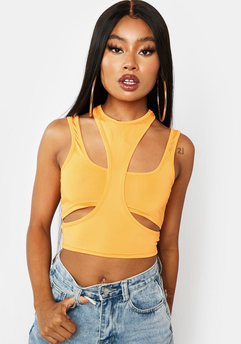 Juicy No Repeats Cutout Crop Tank sold by Dolls Kill