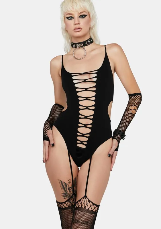 Onyx The Devil's Doll Cutout Bodystocking sold by Dolls Kill