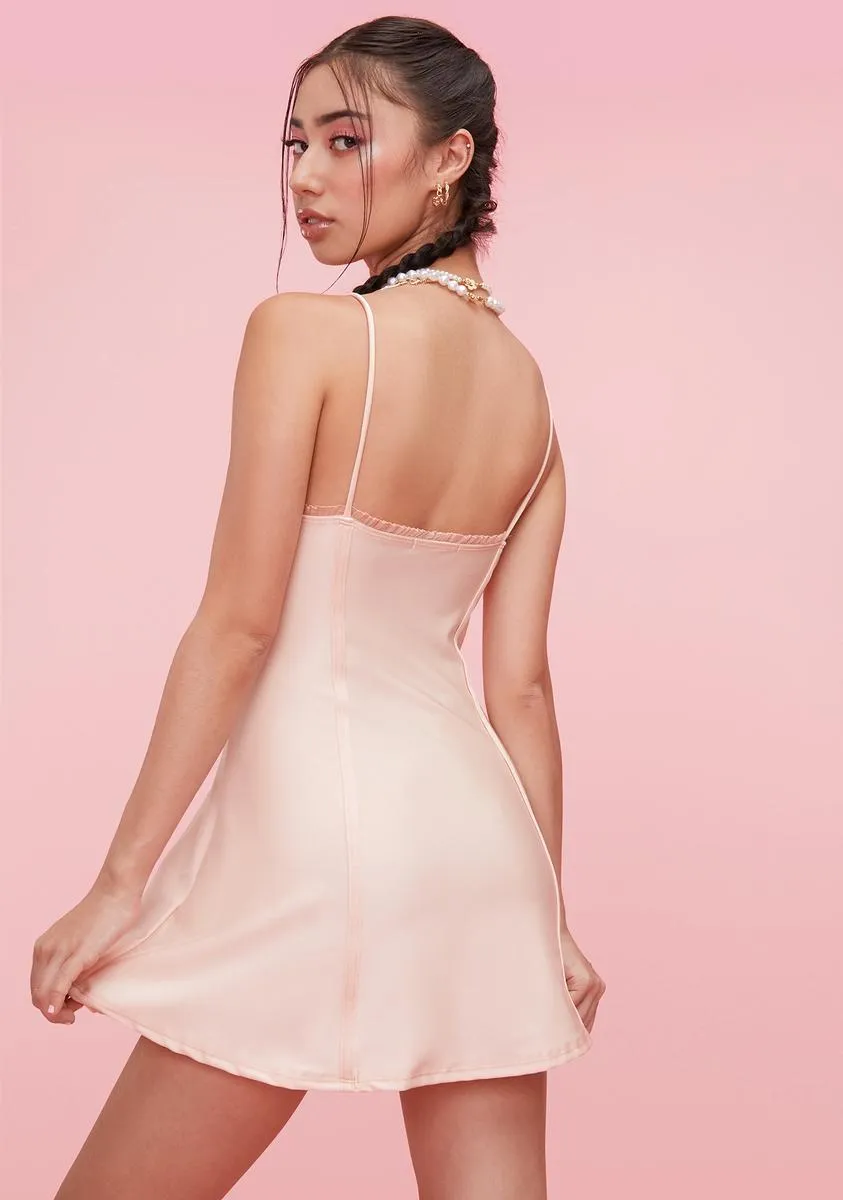 Blush Delightful Journey Satin Corset Dress sold by Dolls Kill product image thumbnail 4