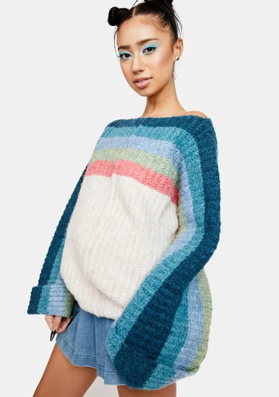 Naturally Cooler Striped Sweater sold by Dolls Kill