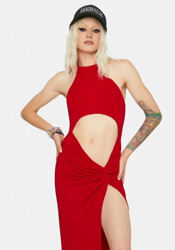 Bring The Sass Cutout Maxi Dress sold by Dolls Kill