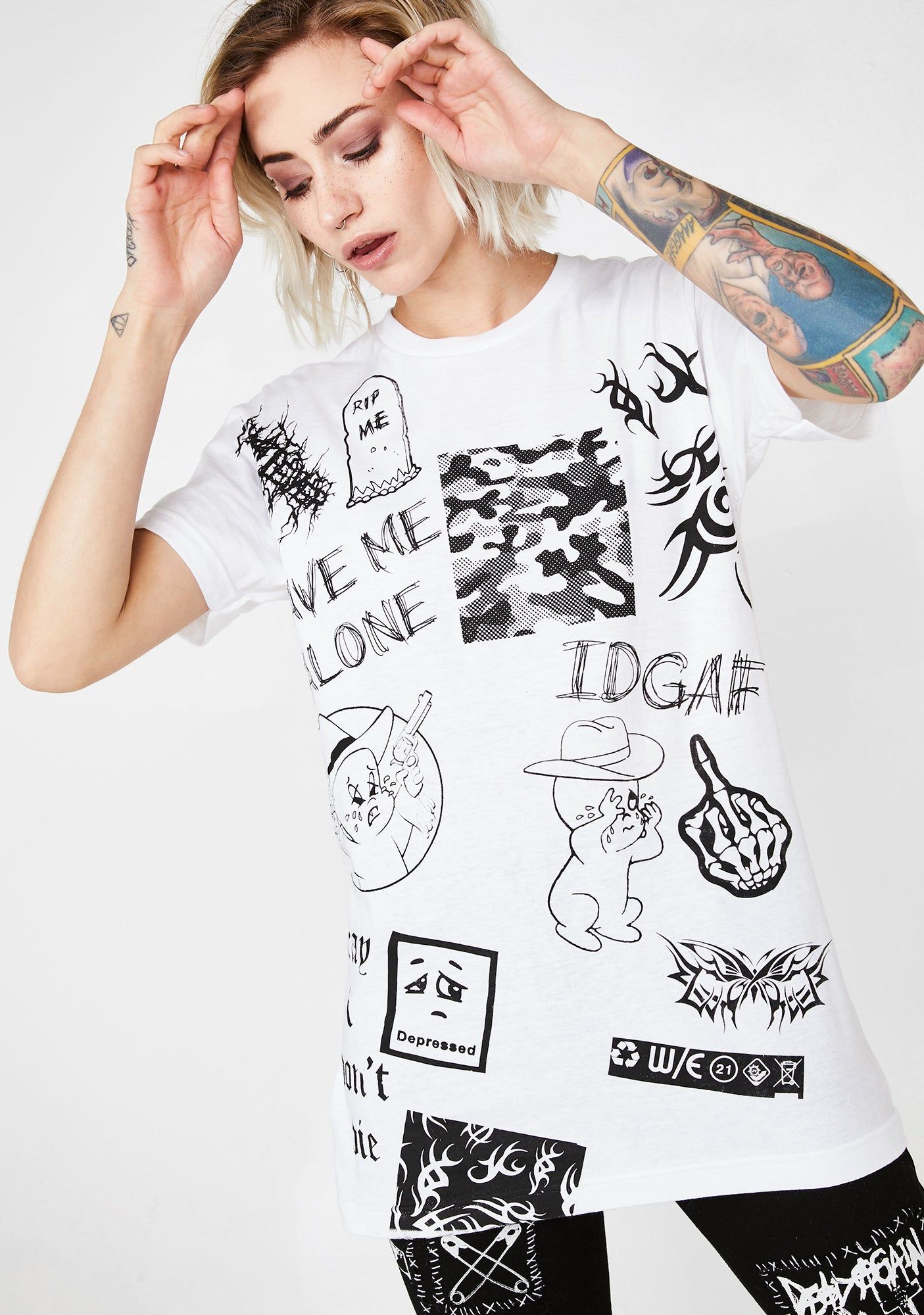 Leave Me Alone Tee sold by Dolls Kill