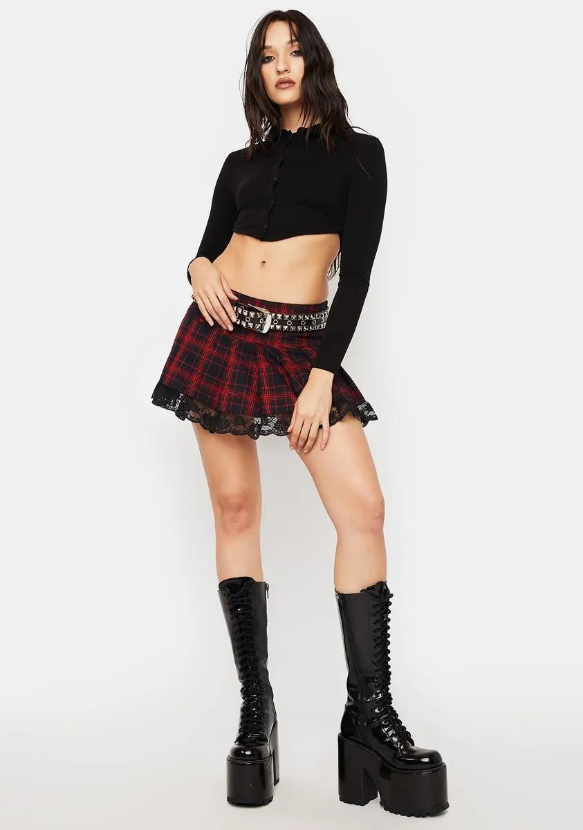 Dark Chat Me Back Crop Top sold by Dolls Kill product image thumbnail 4