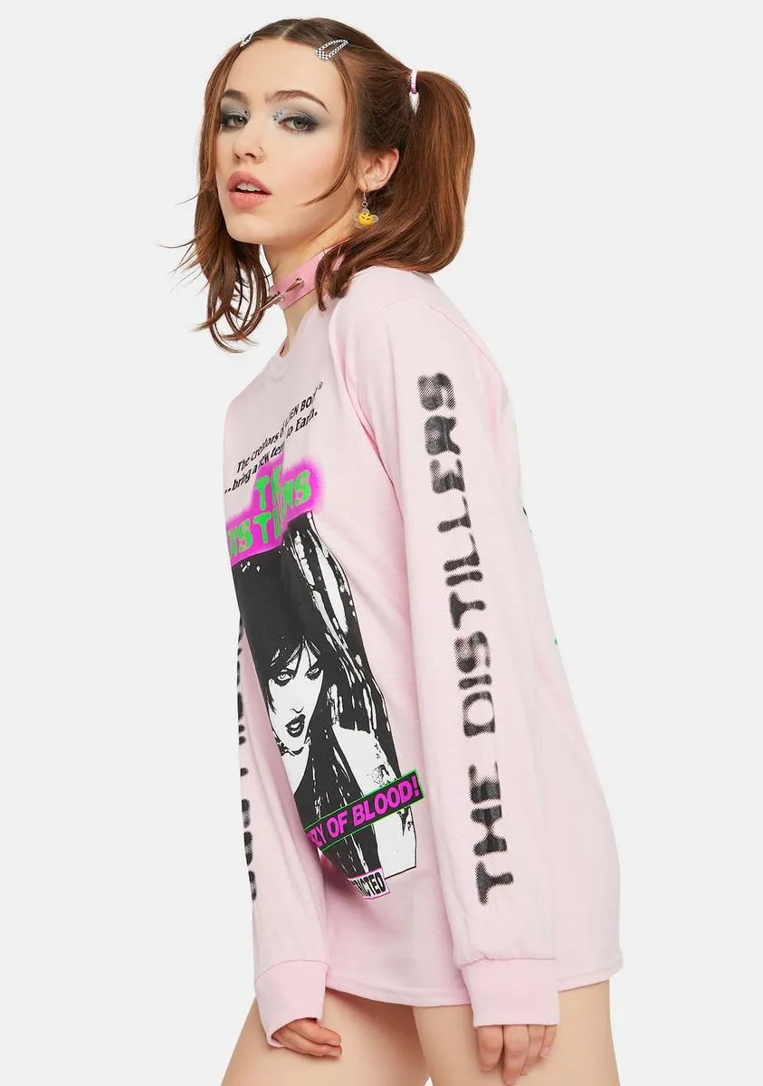 Restricted Long Sleeve Graphic Tee sold by Dolls Kill product image thumbnail 4