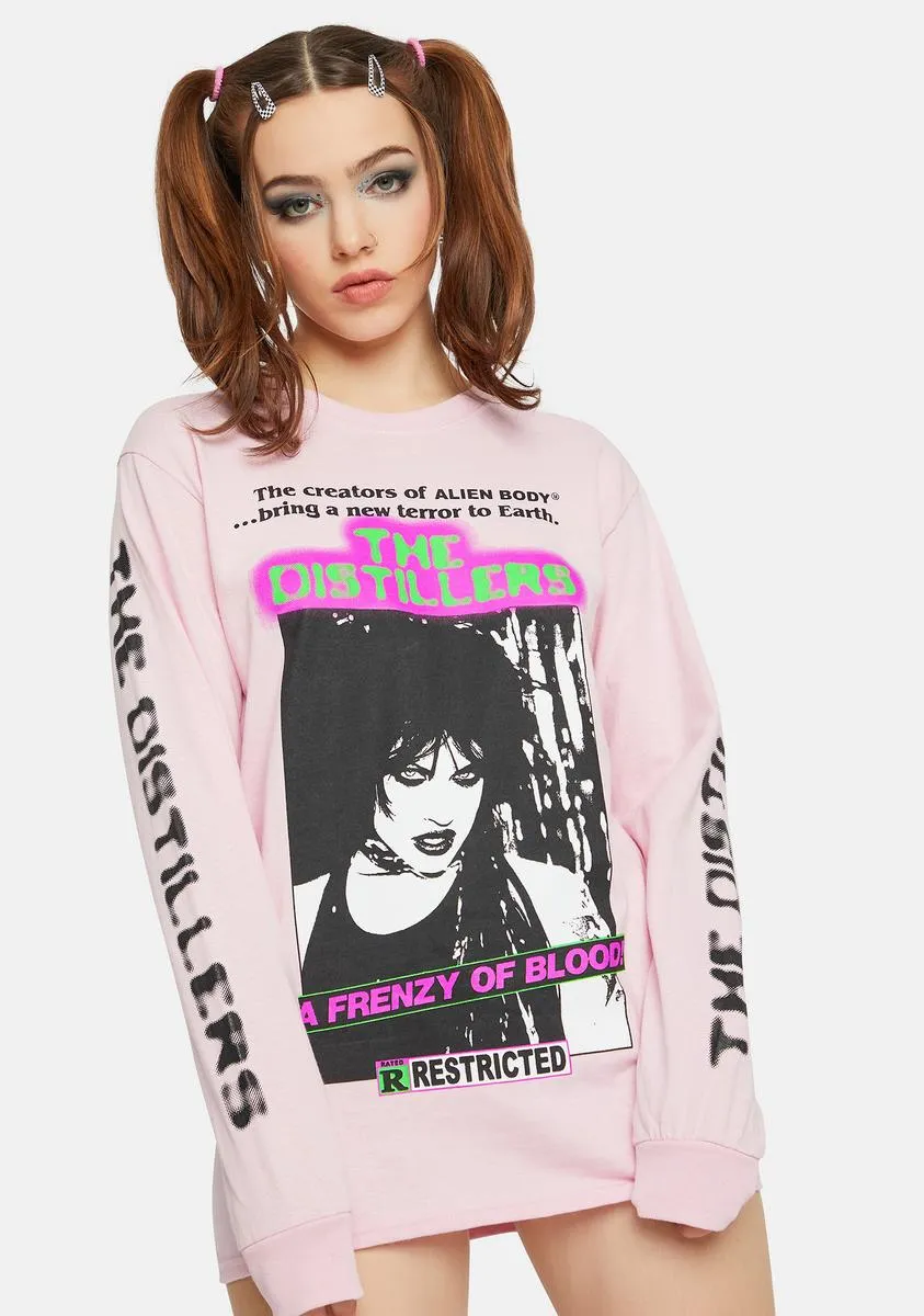 Restricted Long Sleeve Graphic Tee sold by Dolls Kill