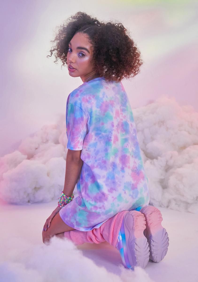 L.U.V Luv You Tie Dye Graphic Tee sold by Dolls Kill product image thumbnail 4