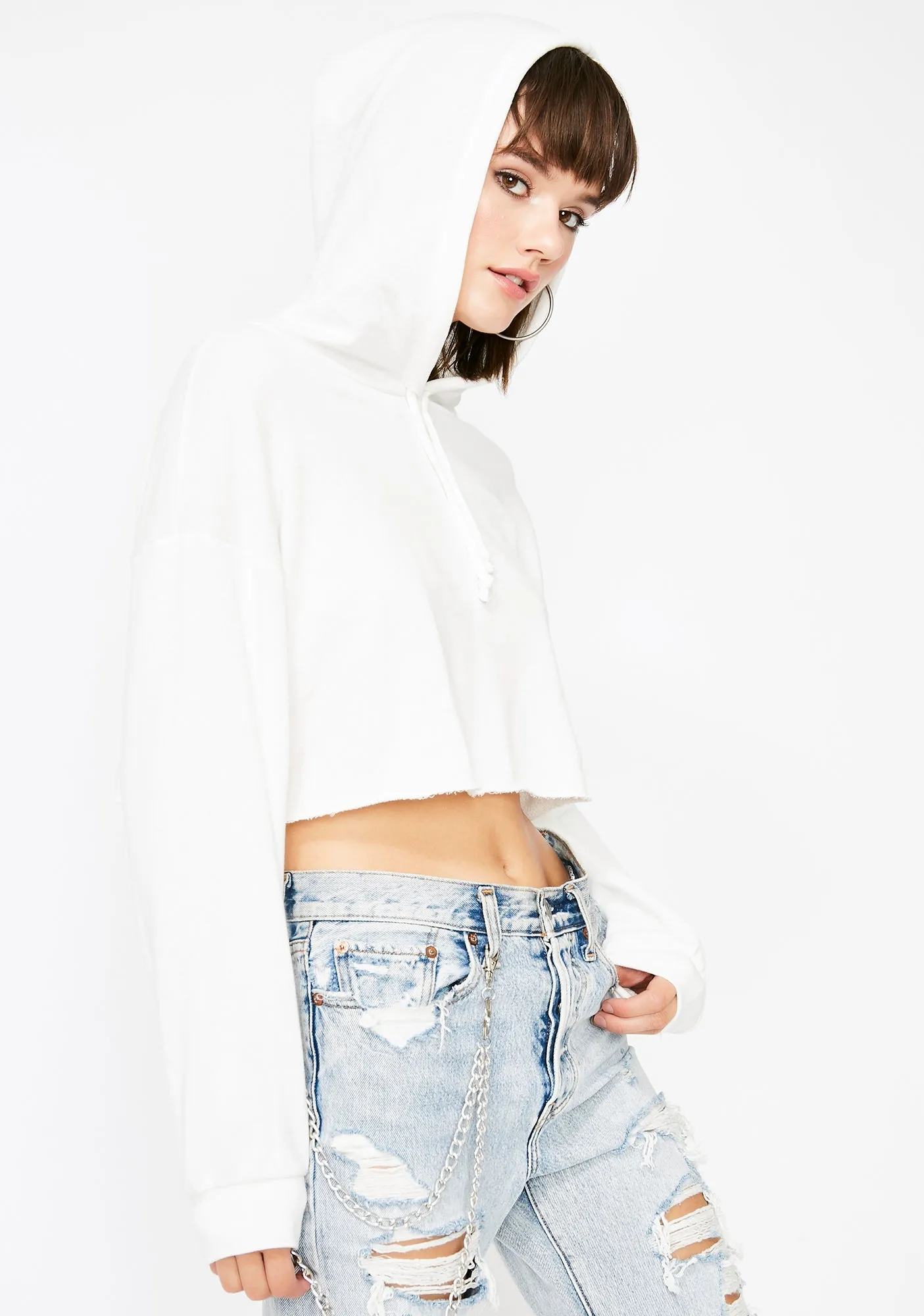 Like A Champion Cropped Hoodie sold by Dolls Kill product image thumbnail 3