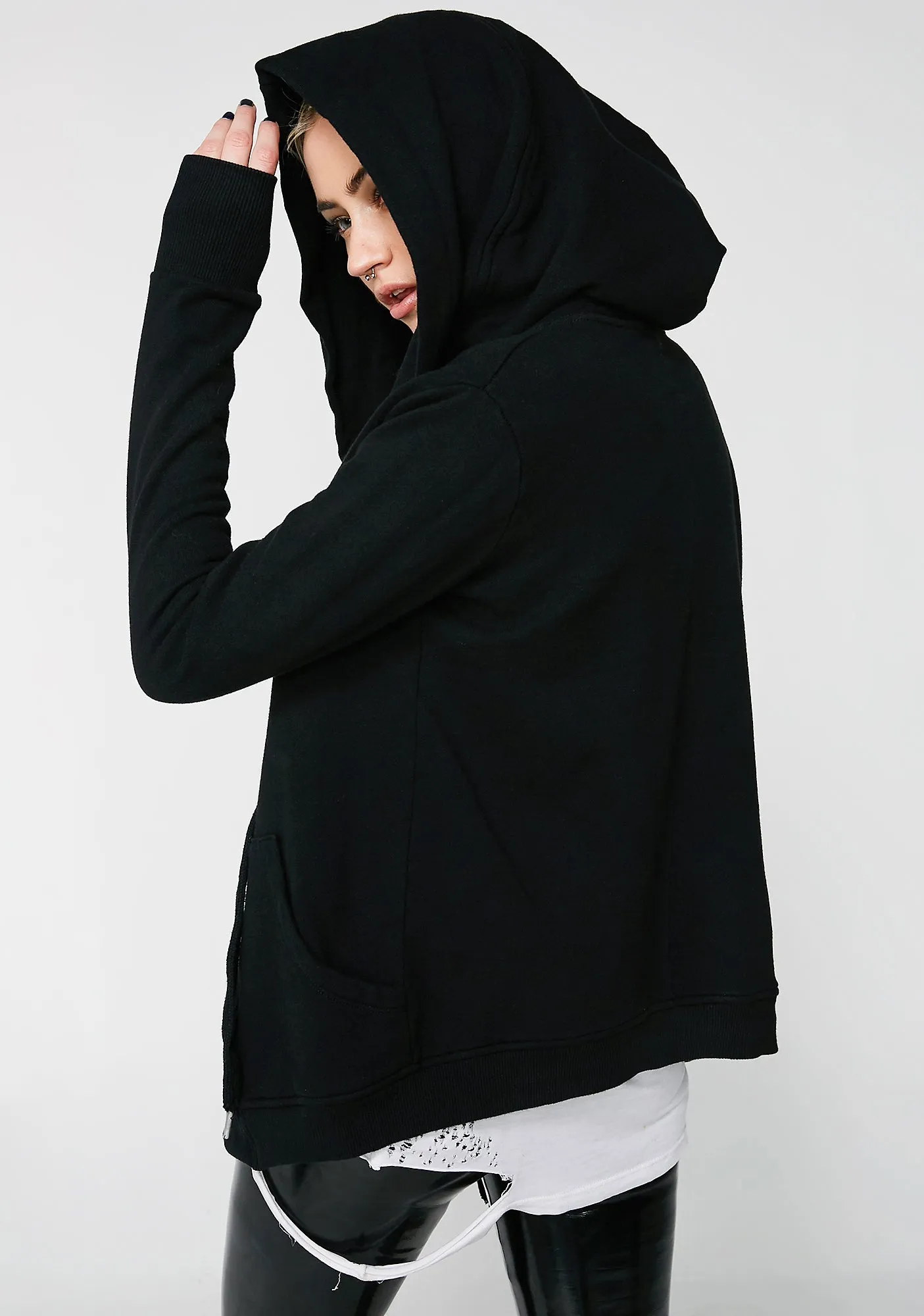 Oversized Hooded Cardigan sold by Dolls Kill product image thumbnail 4