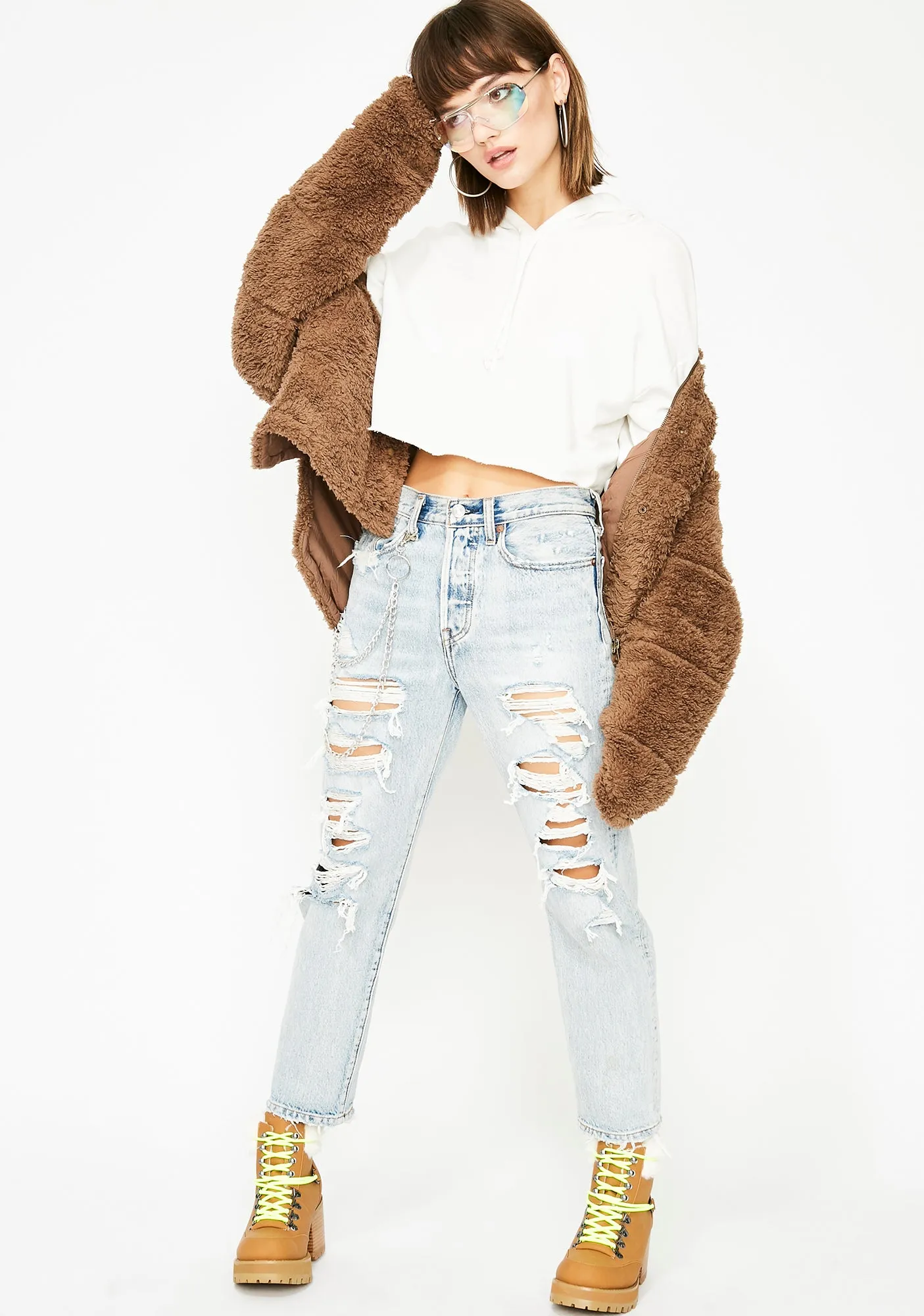 Like A Champion Cropped Hoodie sold by Dolls Kill product image thumbnail 2