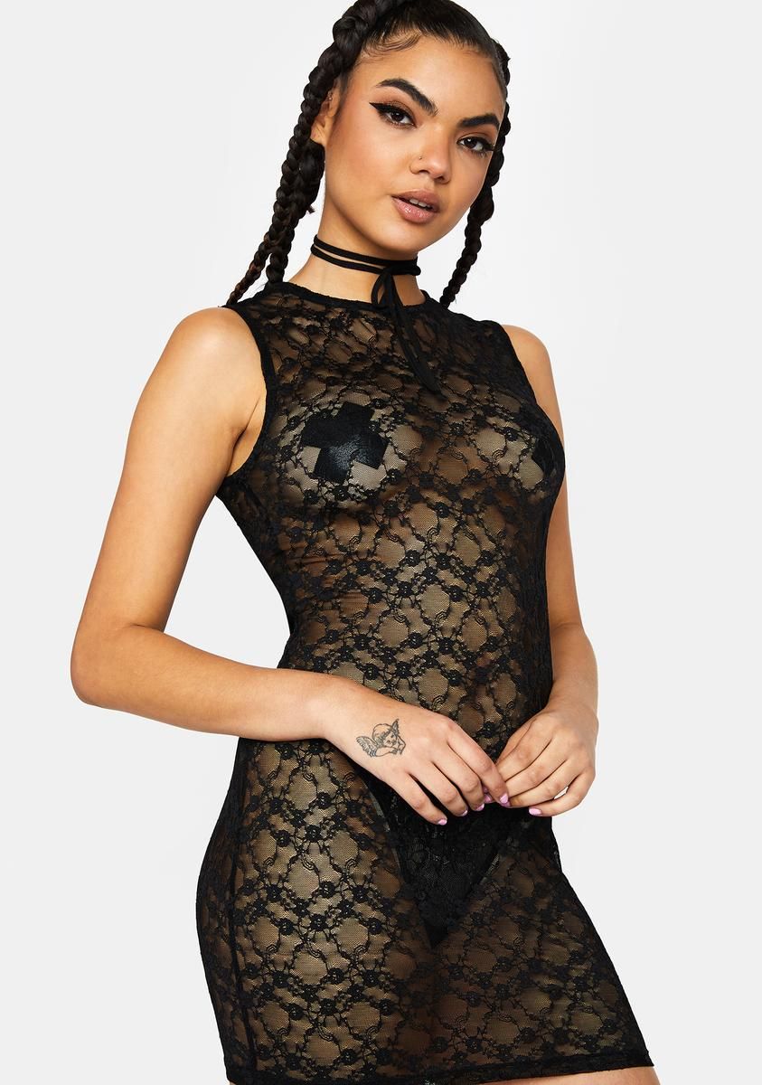 Cupid Lace Mini Dress sold by Dolls Kill product image thumbnail 2