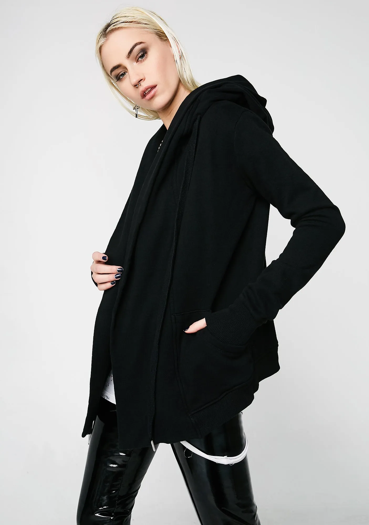 Oversized Hooded Cardigan sold by Dolls Kill product image thumbnail 3
