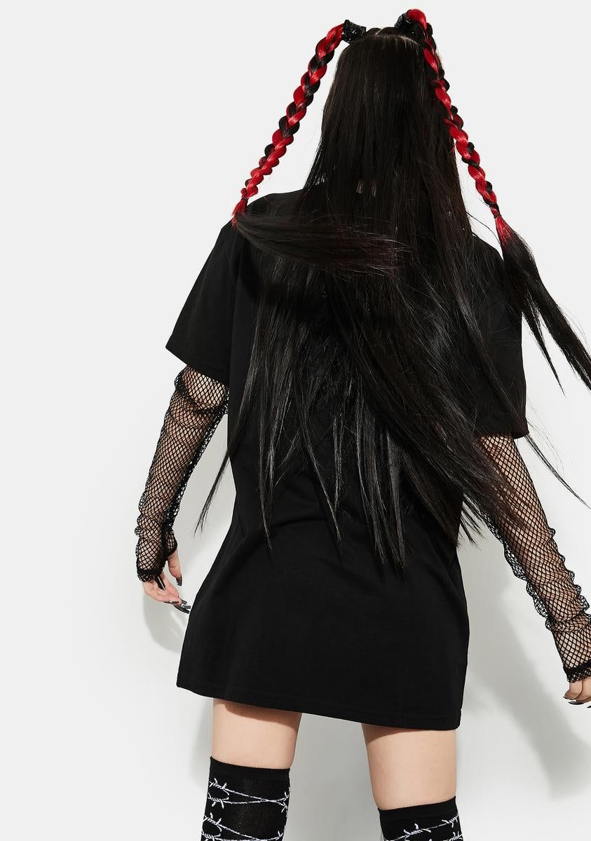 Lonely Vigil Fishnet Graphic Tee sold by Dolls Kill product image thumbnail 4