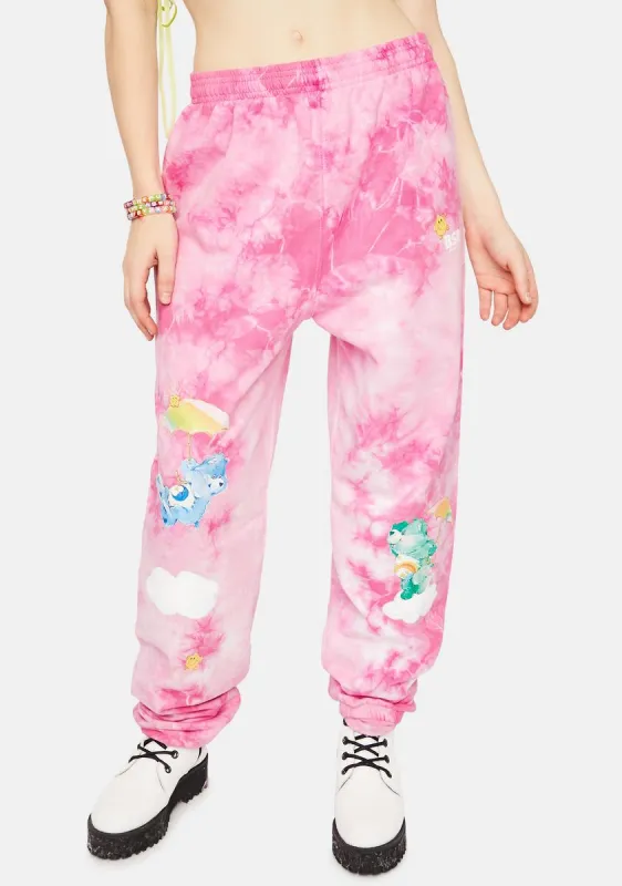 In The Clouds Bears Tie Dye Sweatpants sold by Dolls Kill
