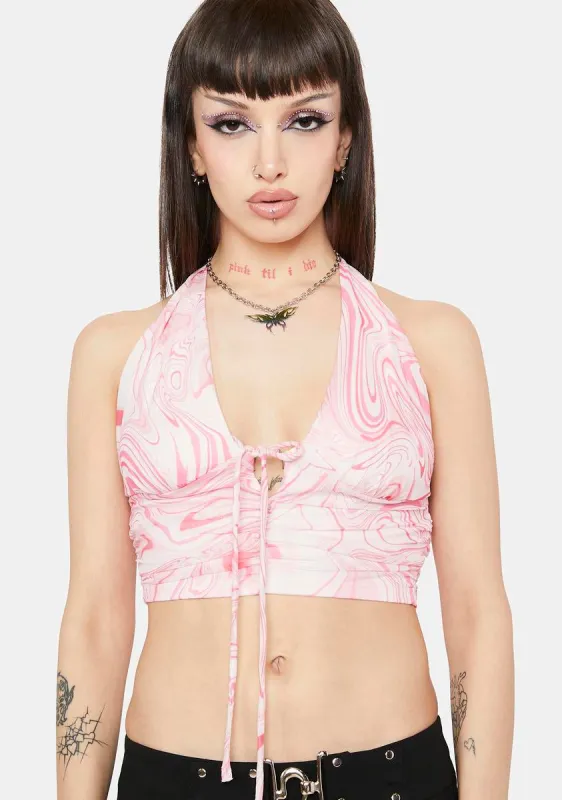 Gumdrop Meditation Babe Halter Top sold by Dolls Kill