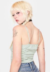 Sage Lay With Me Ruched Bodysuit sold by Dolls Kill