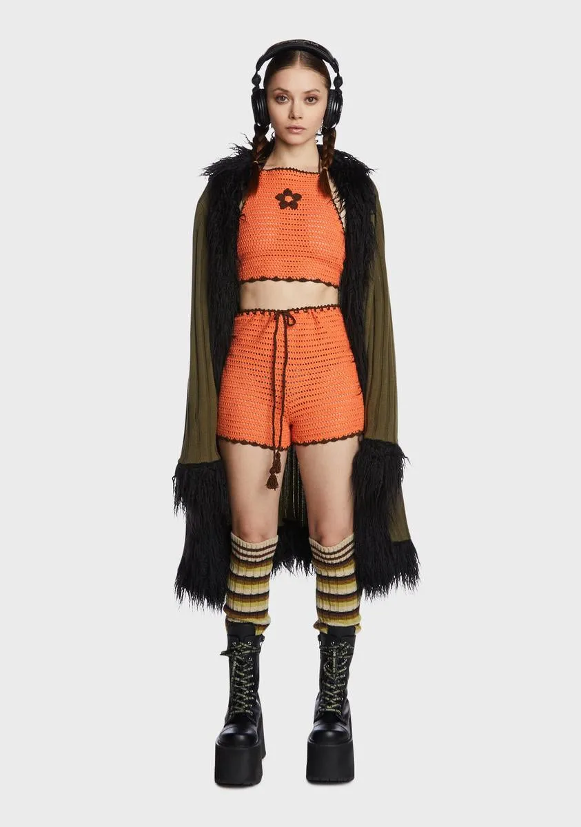 Crochet Halter Crop Top sold by Dolls Kill product image thumbnail 3