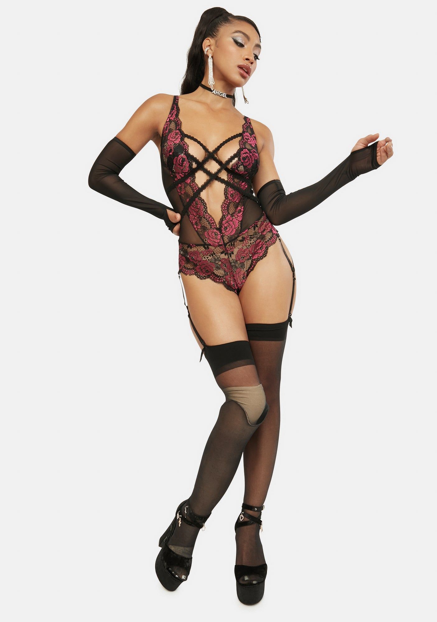 Sometimes A Fantasy Mesh Bodysuit sold by Dolls Kill product image thumbnail 3
