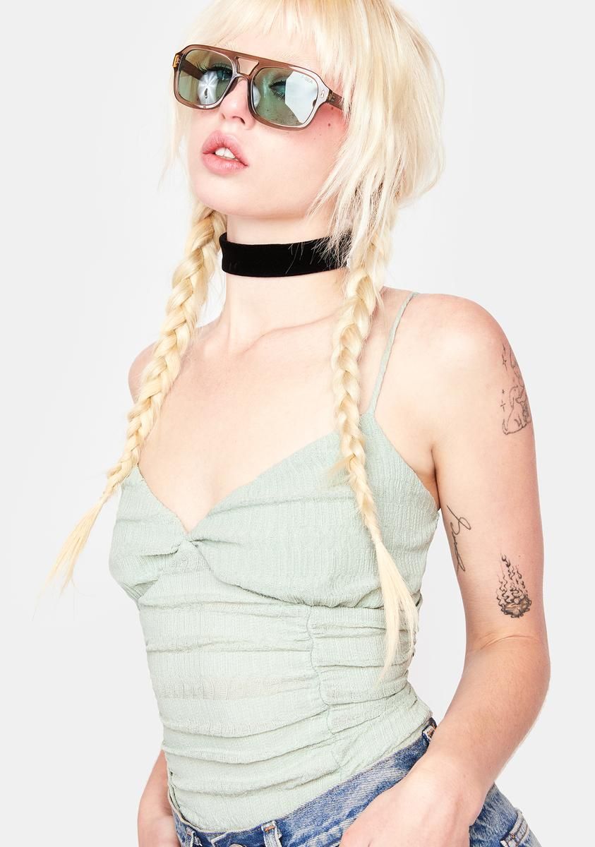 Sage Lay With Me Ruched Bodysuit sold by Dolls Kill product image thumbnail 2