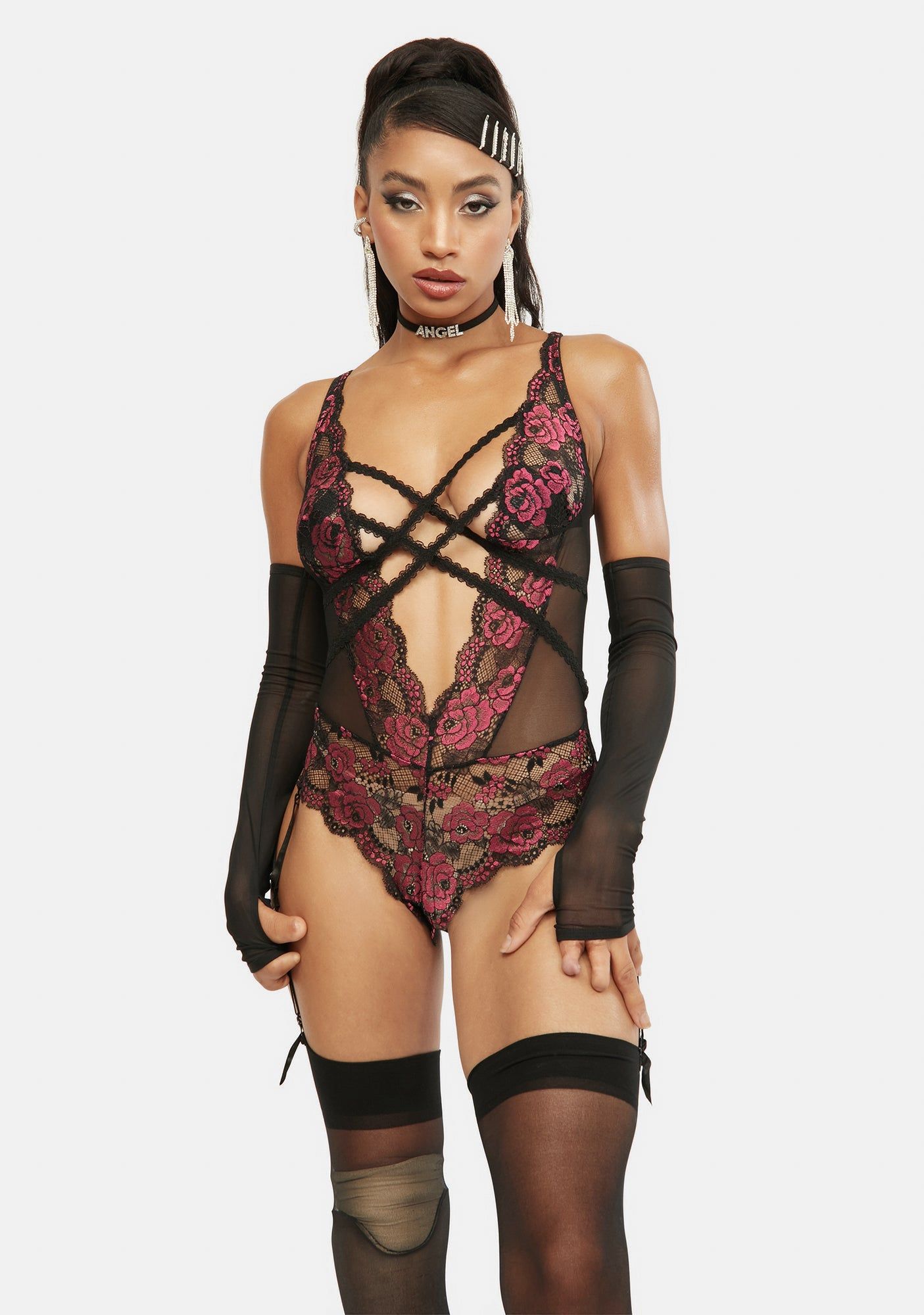 Sometimes A Fantasy Mesh Bodysuit sold by Dolls Kill