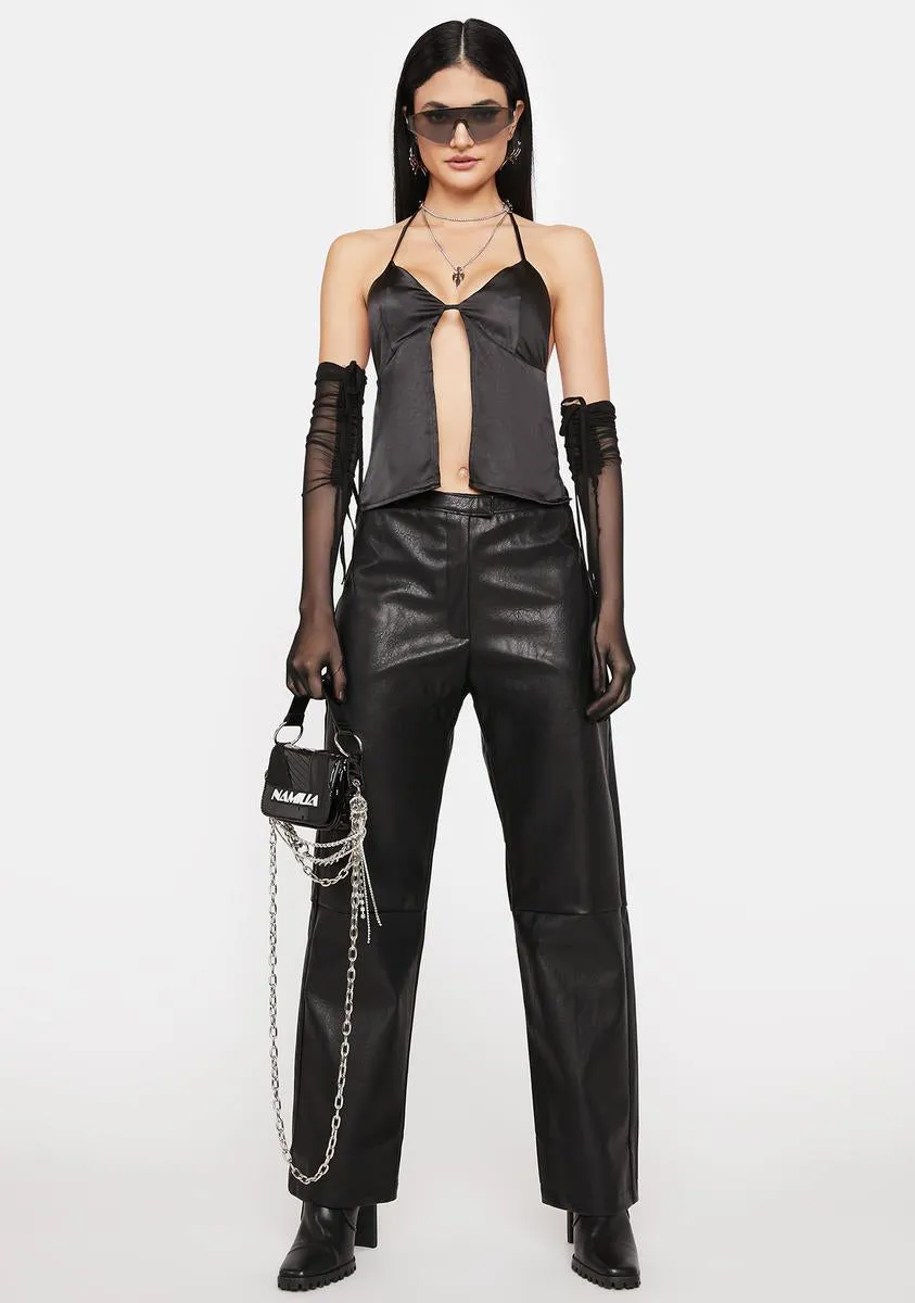 Satin Black Arun Cami Top sold by Dolls Kill product image thumbnail 3