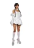 Vexed Hearts Mini Dress- White sold by Dolls Kill