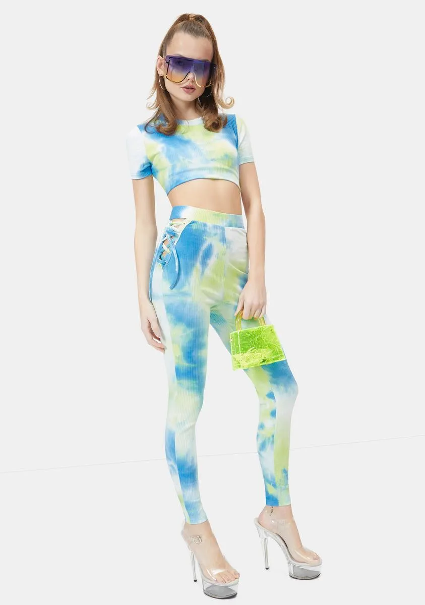 Keep It Groovy Tie Dye Leggings Set sold by Dolls Kill product image thumbnail 2