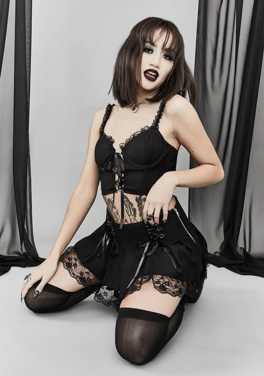 Song Of Sadness Lace Up Tank sold by Dolls Kill product image thumbnail 2